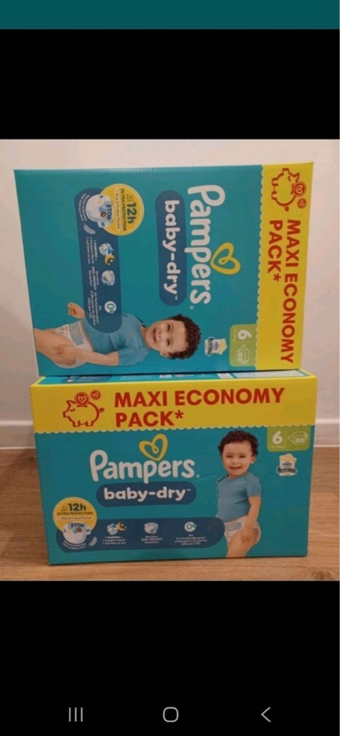 2 Pampers taille 6