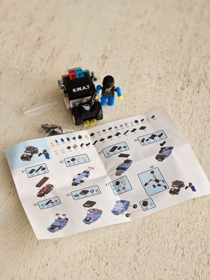 Jeu construction Swat EZ Blox Briques type lego Véhicule voiture Police pistolet policier boite - photo numéro 7