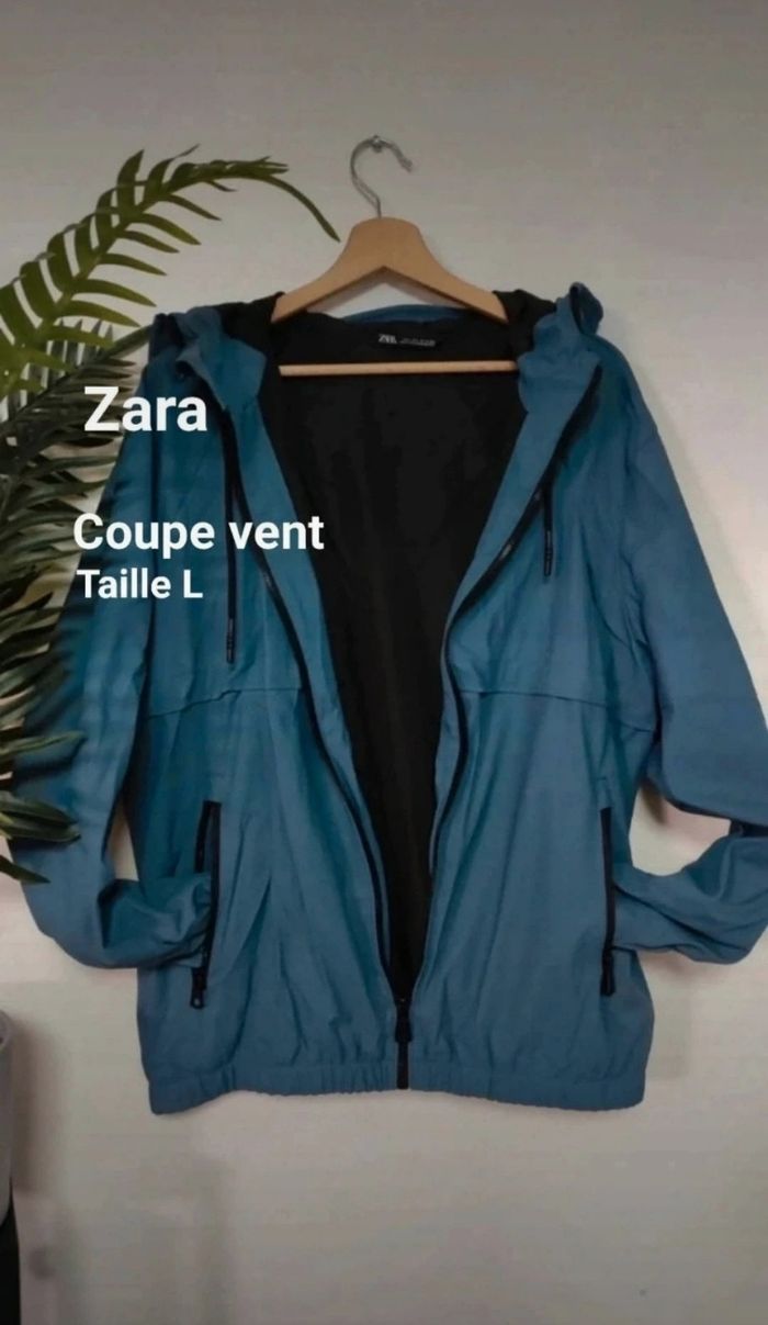 Coupe vent imperméable à capuche homme Zara - photo numéro 3
