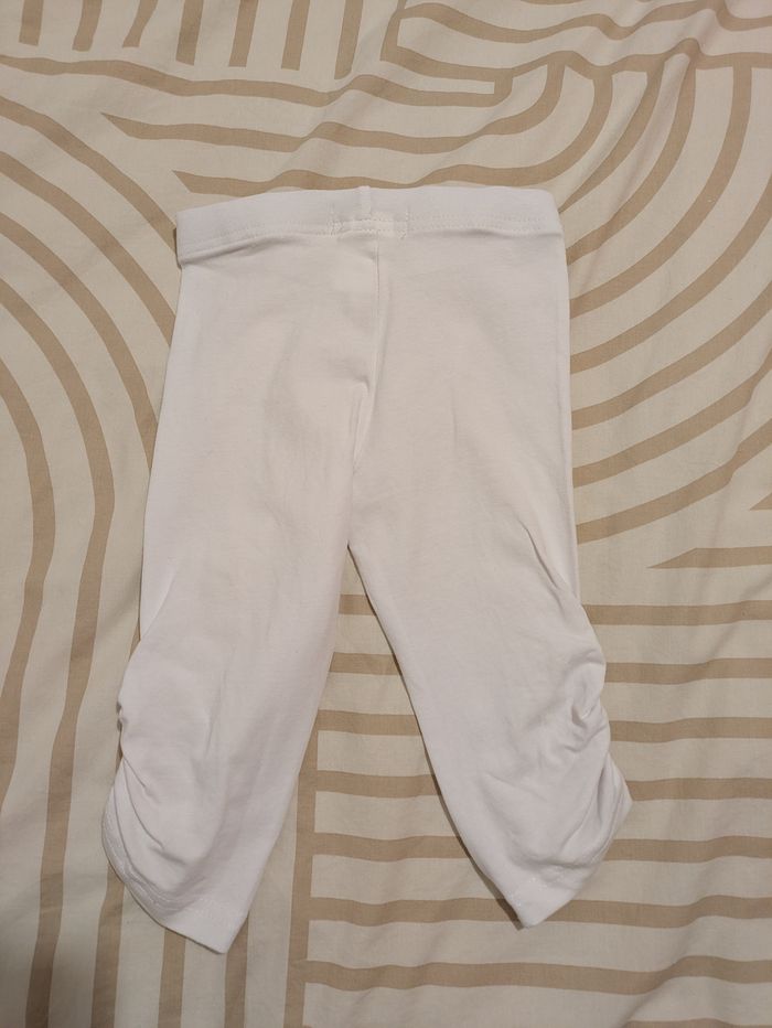 Legging / Pantacourt Blanc Froncé - photo numéro 3