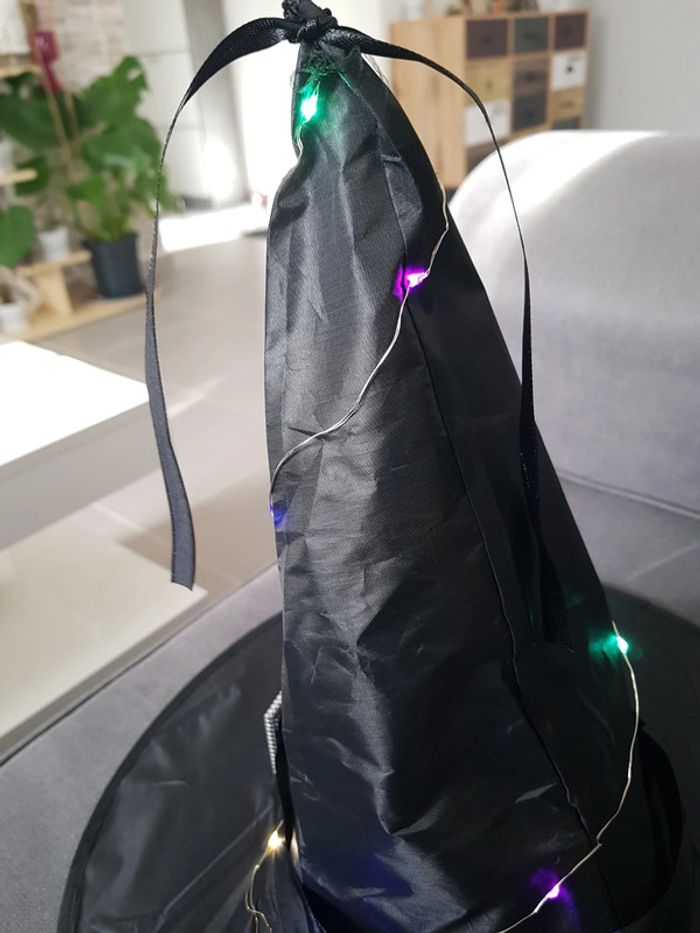 Chapeau de sorcière lumineux Halloween - photo numéro 5