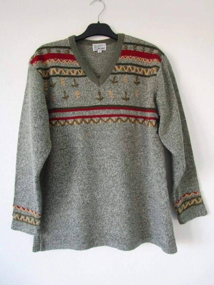 Pull kaki vintage 42 TBE - photo numéro 7