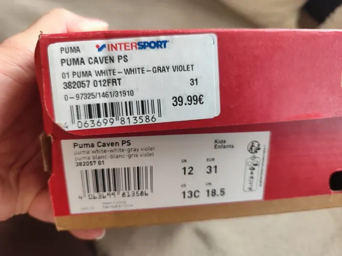 Paire de baskets blanches puma 31 neuf - photo numéro 5