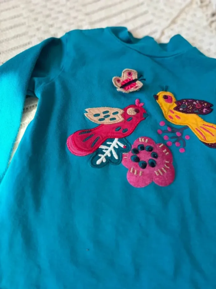 TEE shirt manche longues fille 18 mois DPAM - photo numéro 2