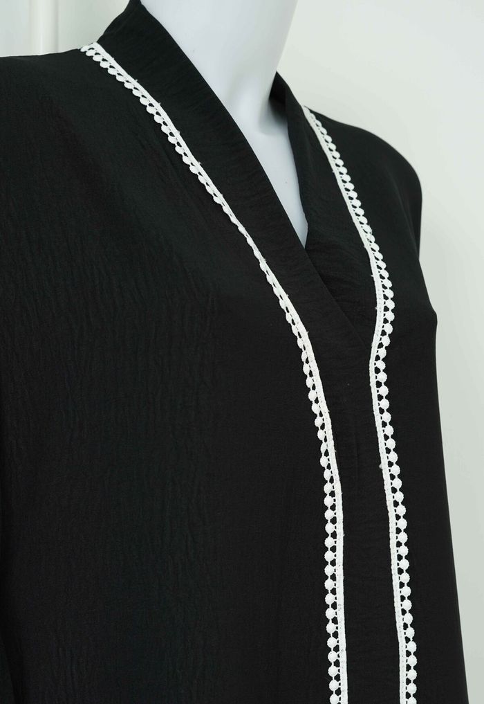 Abaya en jazz, Robe longue fluide et légère - photo numéro 4