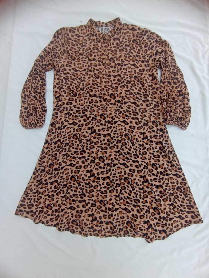 Robe manches longues imprimé léopard - photo numéro 8