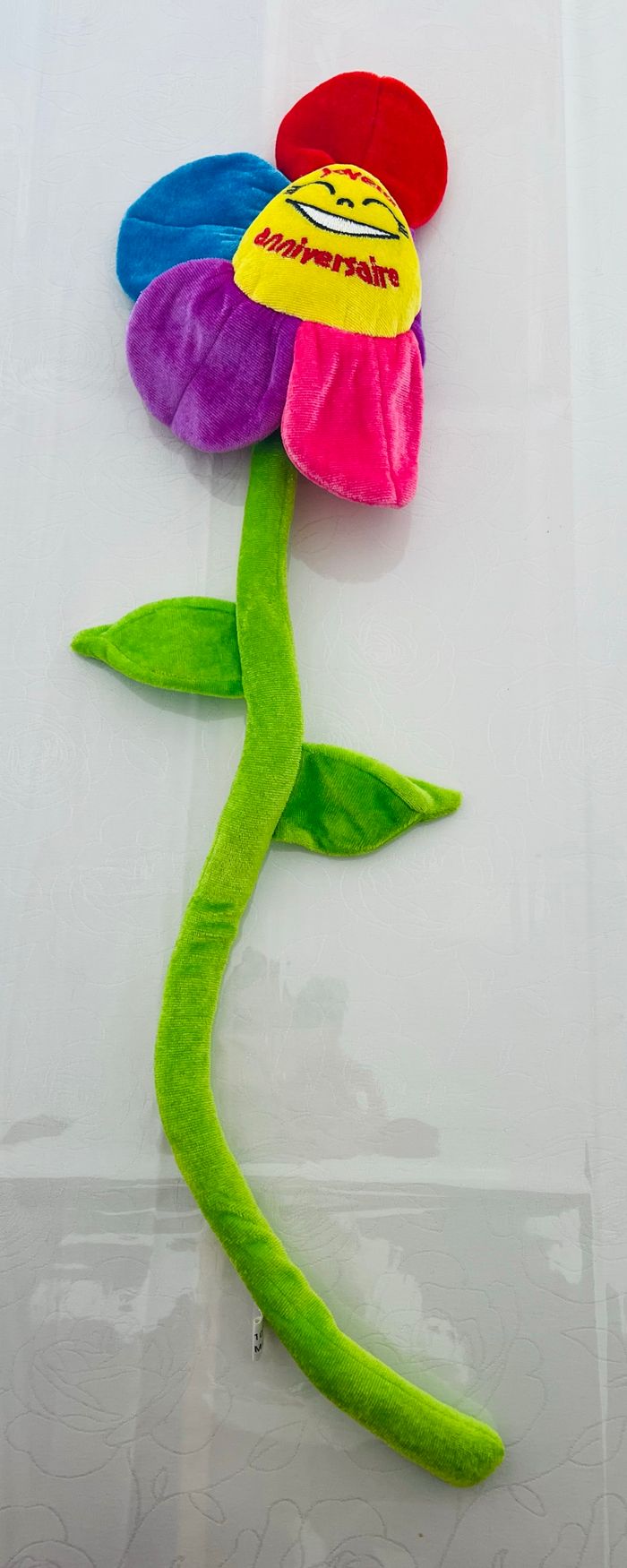 Fleur décoration Joyeux anniversaire en peluche - photo numéro 4