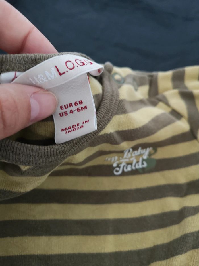 T shirt manche longue garçon 4/6 mois - photo numéro 2