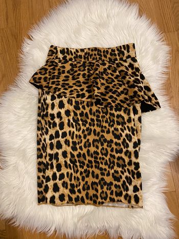 Jupe peplum Zara léopard