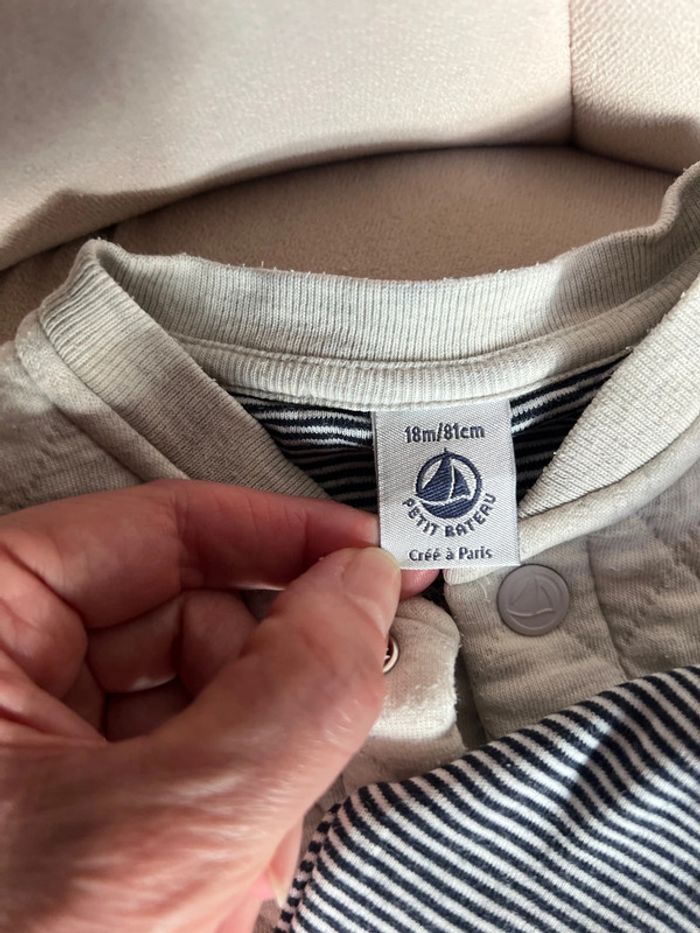 Ensemble 3 pièces molletonné 18 mois - Petit Bateau - photo numéro 5