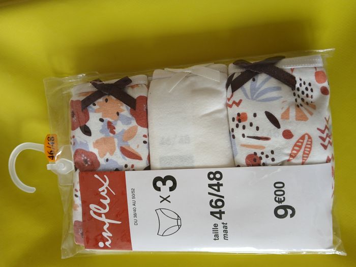 lot de 3 culottes en coton 46/48