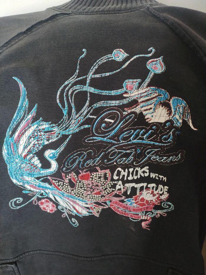 Veste Sweat zipé marque  Levi's Taille 12 ans - photo numéro 3