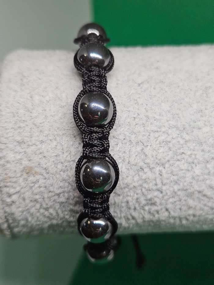 Macramé Bracelet en Hématite - photo numéro 5