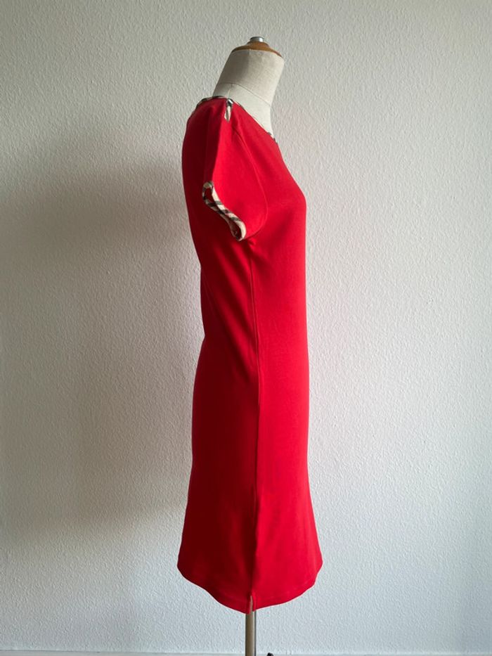 Robe t-shirt rouge logo Burberry - photo numéro 4