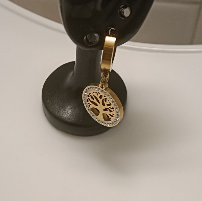 Boucles d'oreilles acier inoxydable plaqué or - photo numéro 8