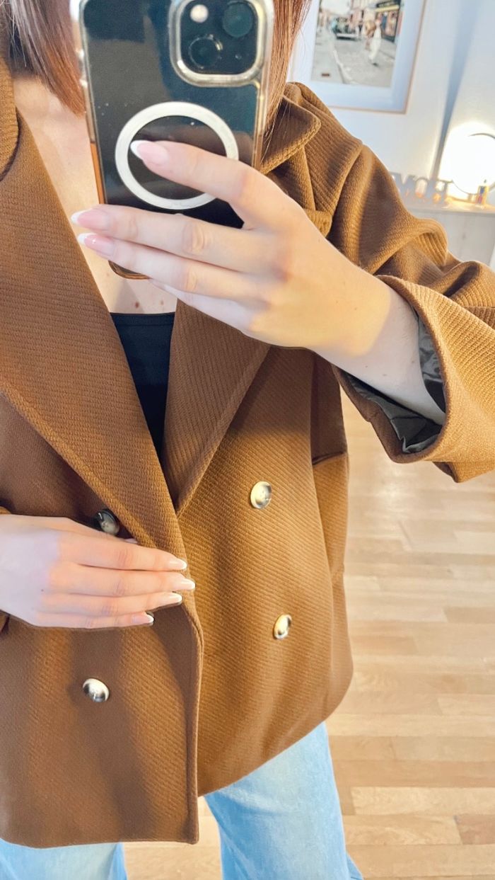 Manteau Oversize Élégant – Boutonnage Croisé & Doublure - photo numéro 2