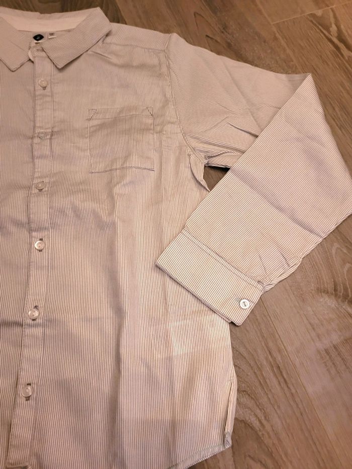 Chemise blanche à rayures 10 ans - photo numéro 4