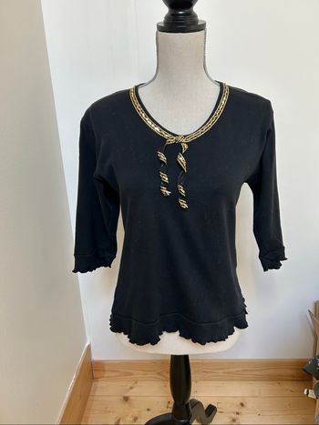 Haut noir et doré - taille M/L