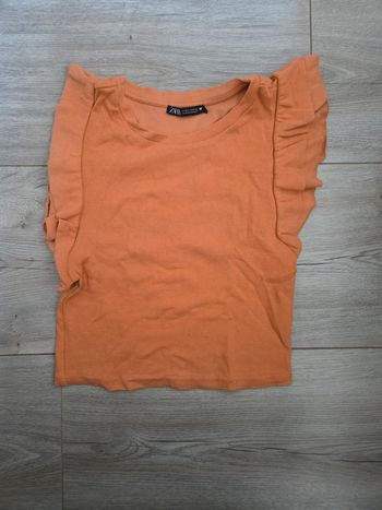 Top zara femme T M orange
