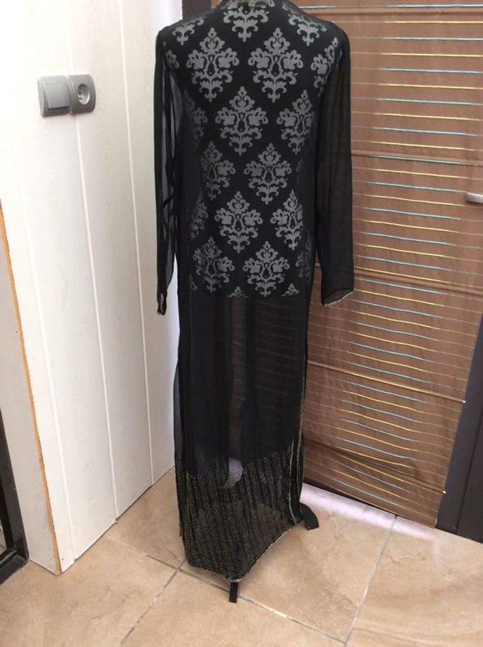 Gilet noir transparent bas perlé(n°19) - photo numéro 2
