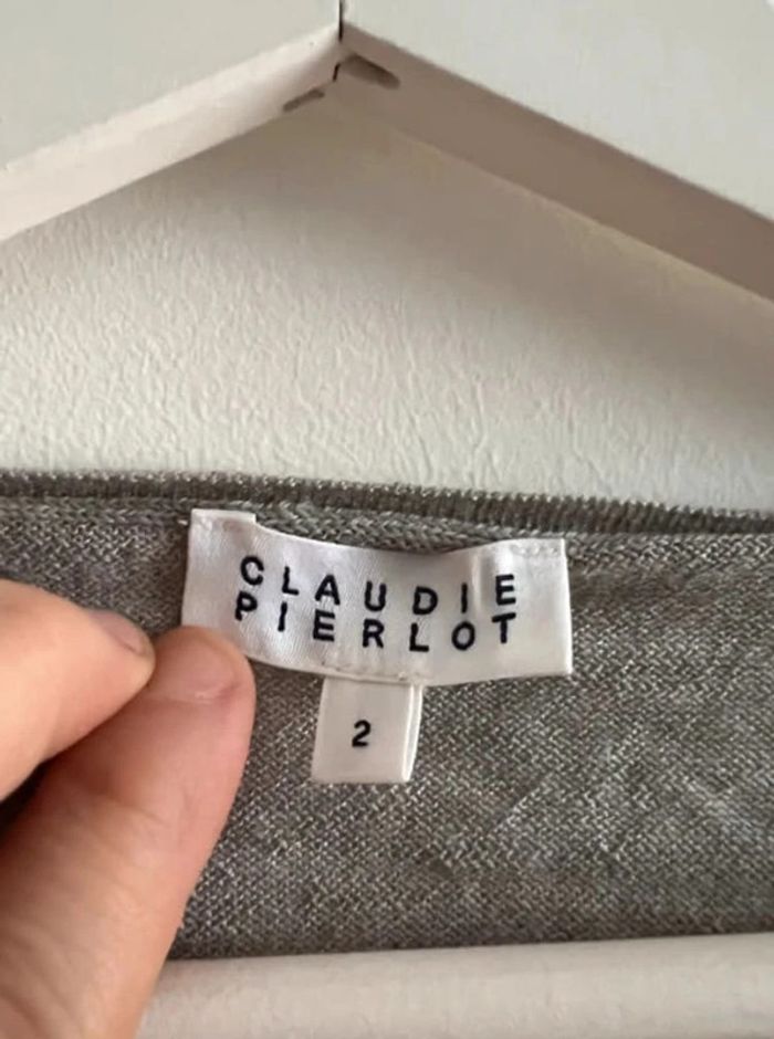 Pull Claudie Pierlot gris - photo numéro 5