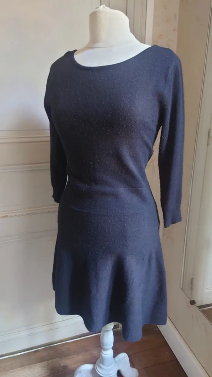 Robe pull noire Comptoir des Cotonniers en cachemire t 36 S - photo numéro 2