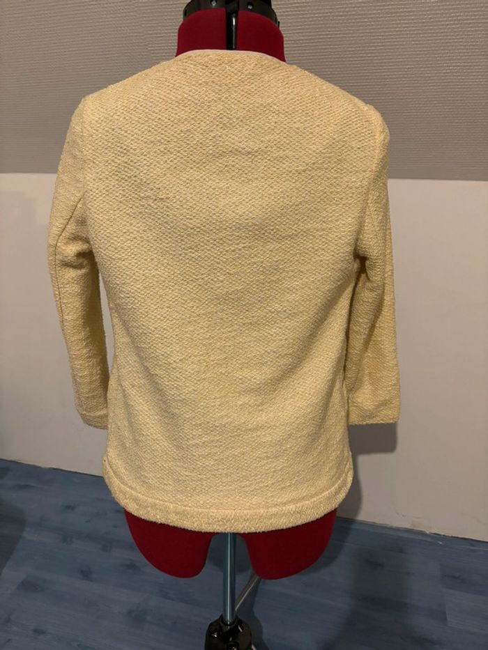 Veste ouverte jaune clair pailletée Promod - photo numéro 2