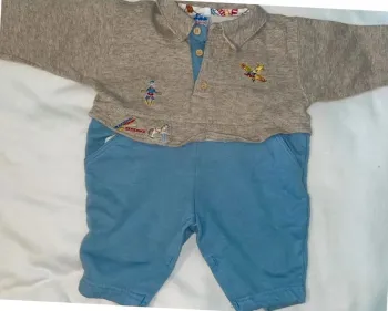 Combinaison sergent-major vintage bébé 3 mois