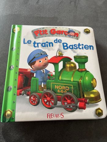 Livre bébé cartonné p’tit garçon le train de Bastien