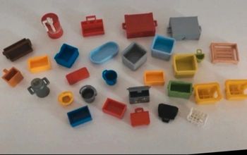 Playmobil lot vrac panier porte bouteille valise etc