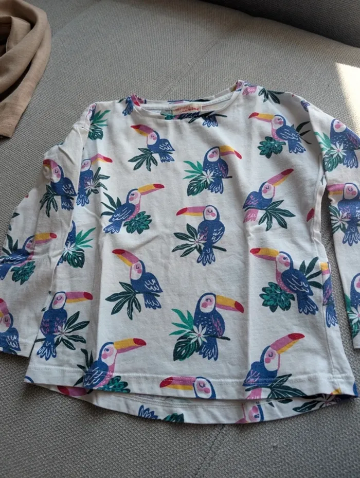 T-shirt manche longue fille 4 ans 🐦