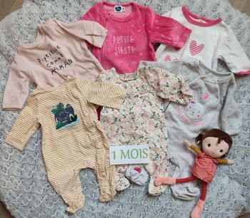 Lot de 6 pyjamas 1 mois