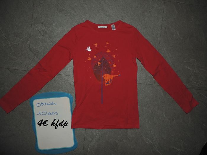 tee shirt manche longue okaidi 10 ans
