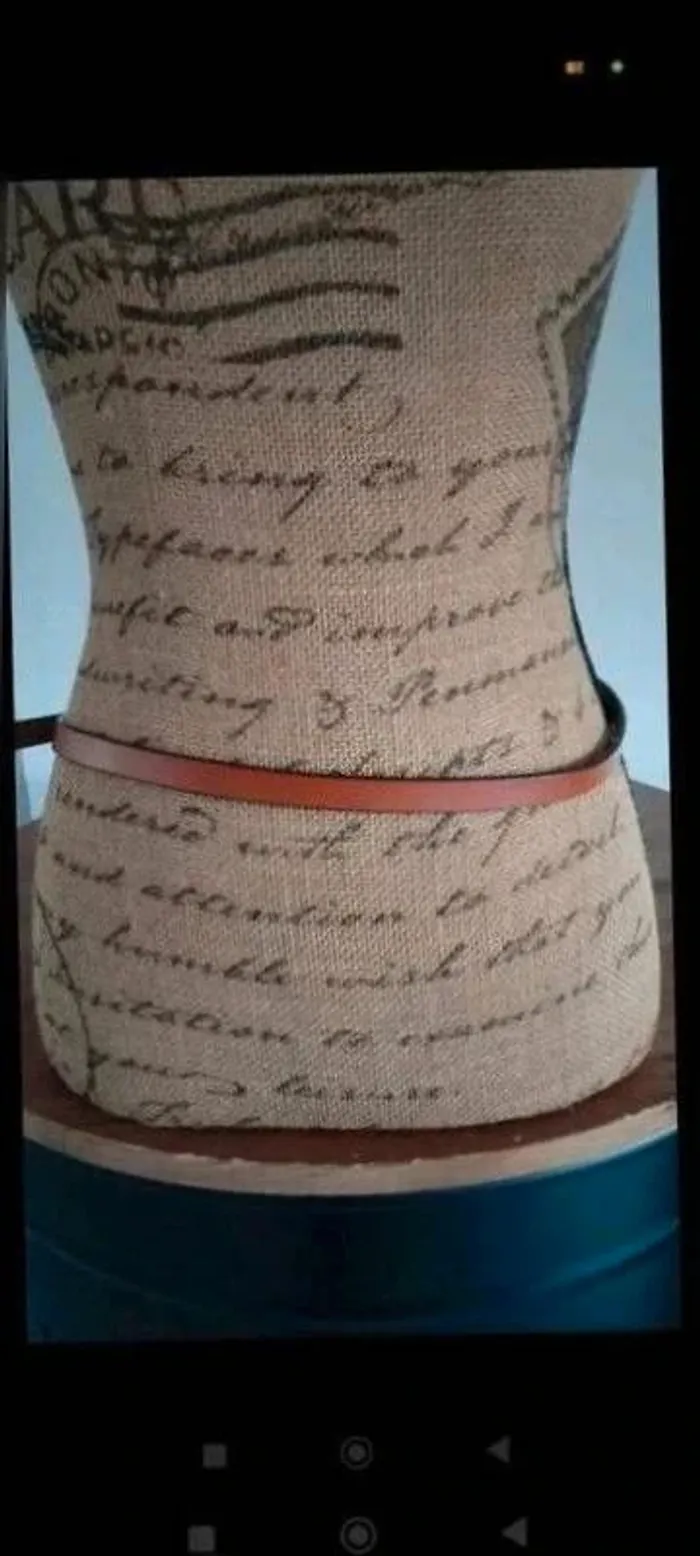 ceinture fine marron sans trou boucle ronde - photo numéro 6