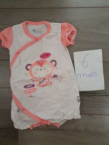Combi short petit béguin, 6 mois