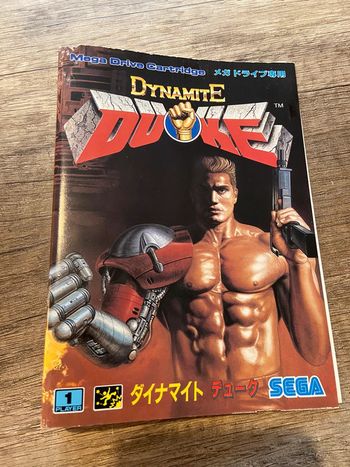 Jaquette dynamite duke megadrive jap