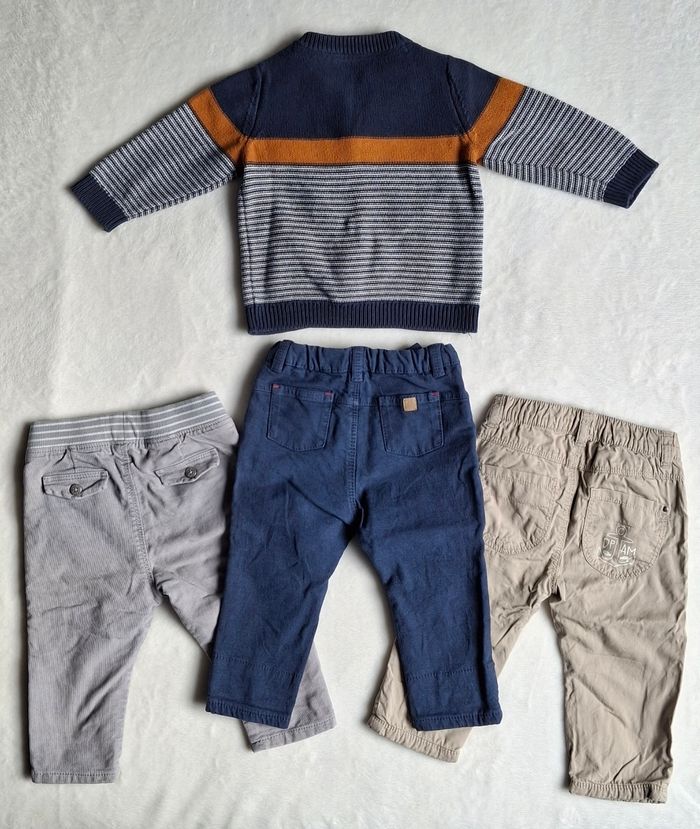Pantalons Obaibi/DPAM & gilet TAO 12mois - photo numéro 2