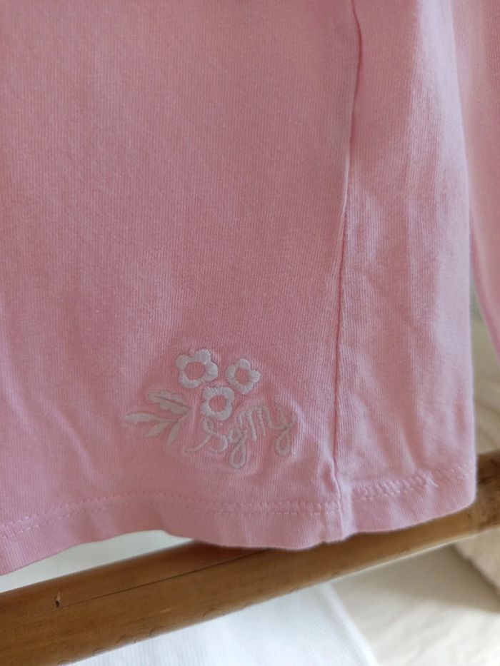 Haut rose col Claudine dentelle blanche Sergent Major 7 ans - photo numéro 4