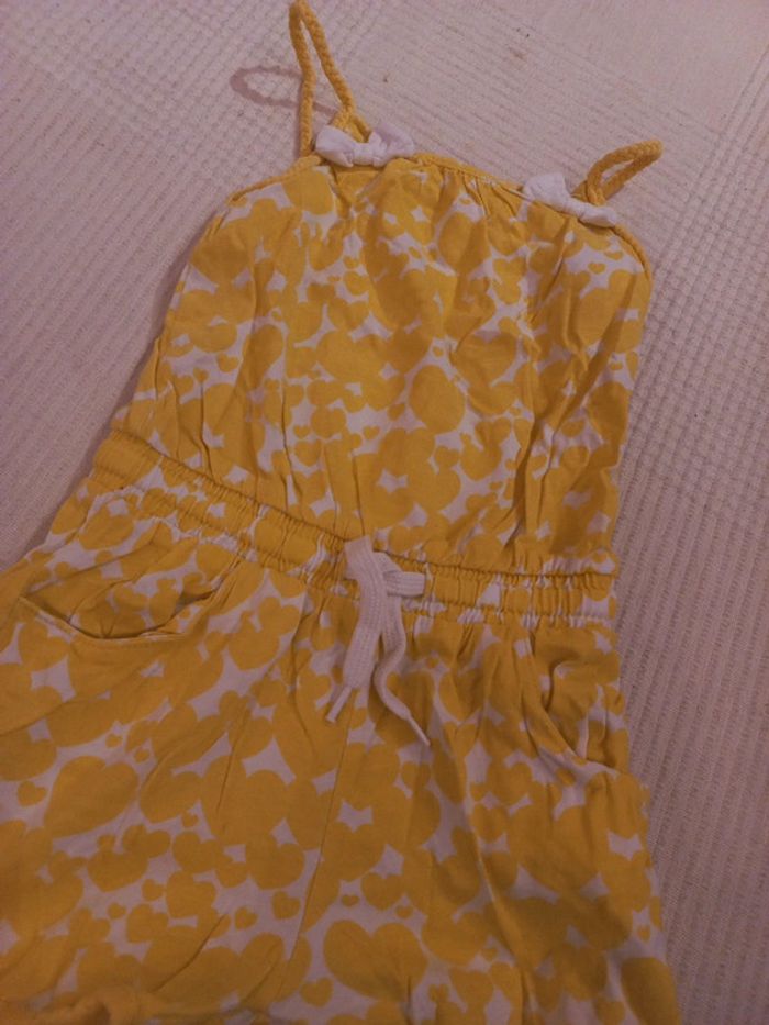 Belle combinaison combishort été coton a cœurs TU de 9 à 24 mois - photo numéro 2