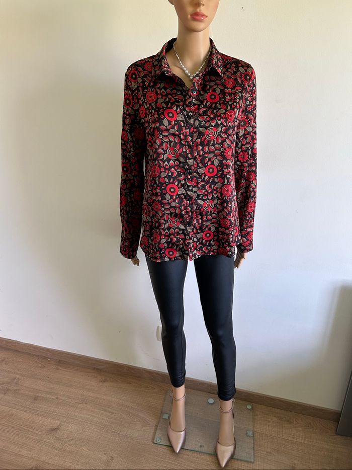 Chemise imprimée à manches longues Cerise Blue taille S jamais portée - photo numéro 3