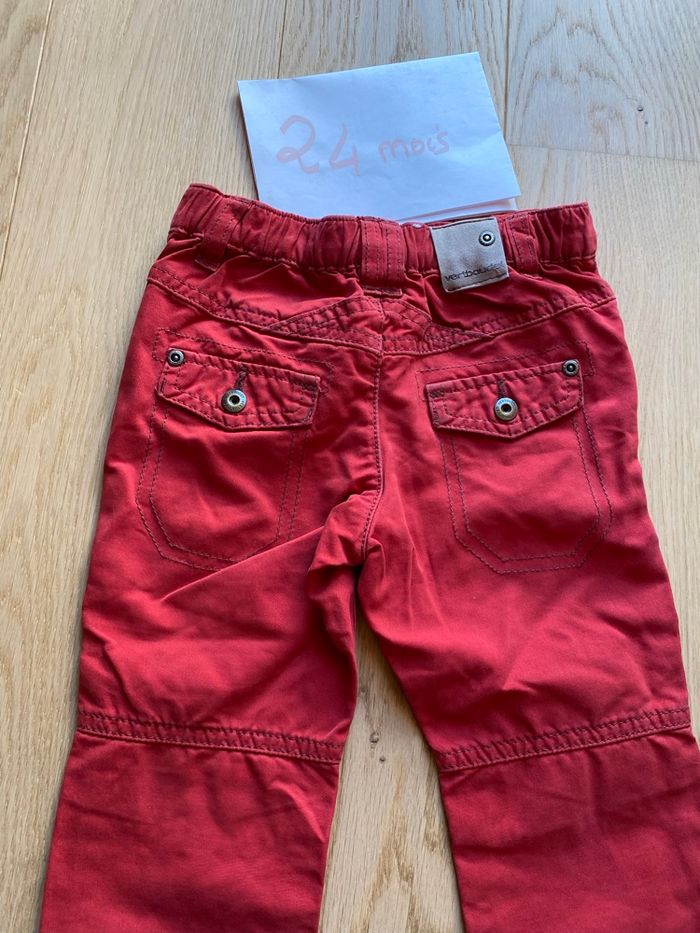 Jean rouge – Vertbaudet – 24 mois - photo numéro 3