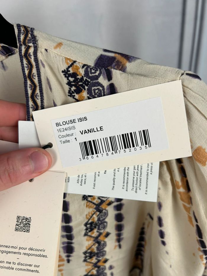 Blouse Ba&sh Isis crème T1 / S neuve - photo numéro 5