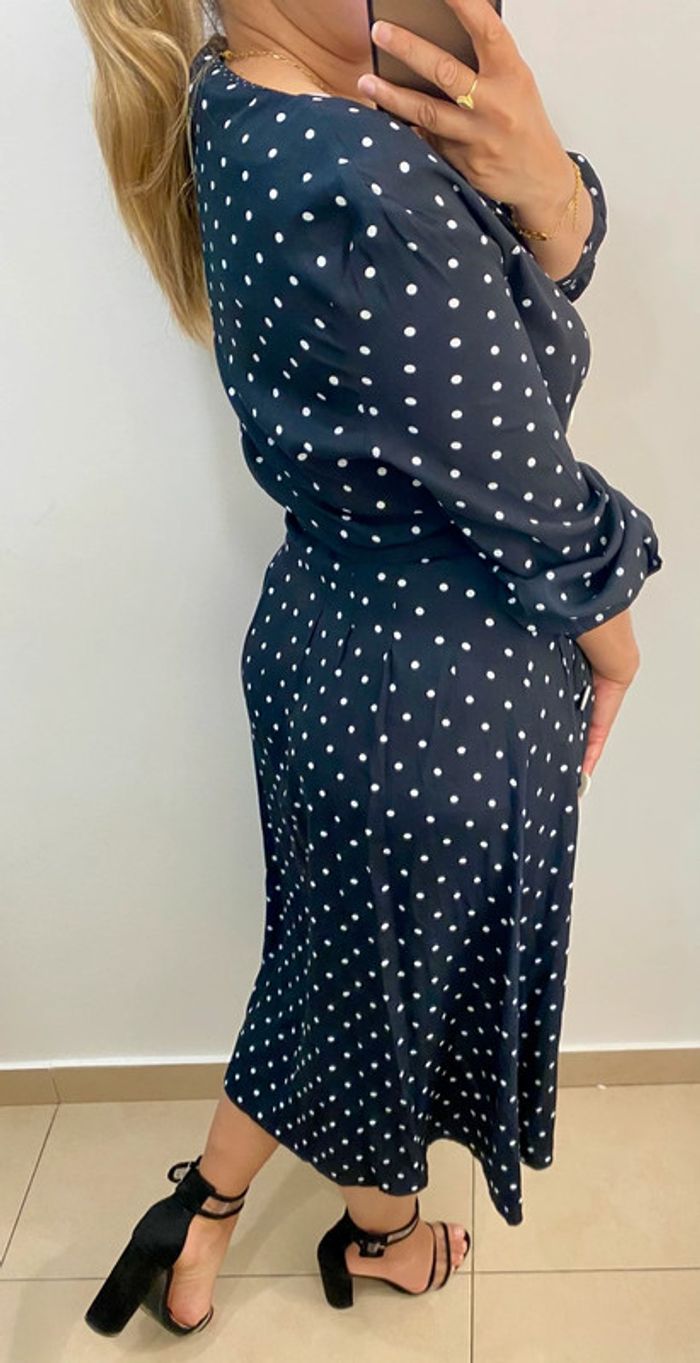 Robe longue à pois Mango Taille M - photo numéro 5