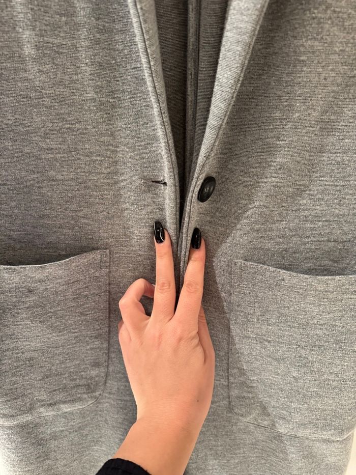 Veste longue grise - Stradivarius - photo numéro 5