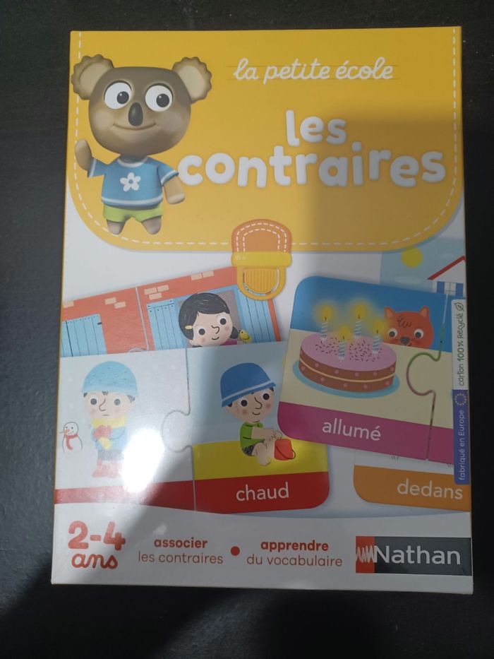 Jeu enfants  "les contraires"