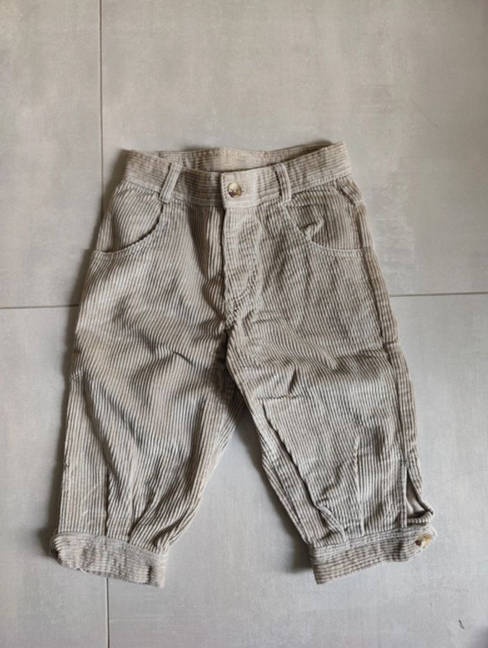 Pantalon velours côtelé beige 5 ans