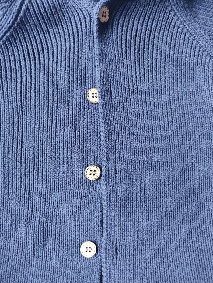 Gilet épais en laine bleu marine mixte Bees - Taille 9 mois - Très bon état - photo numéro 3