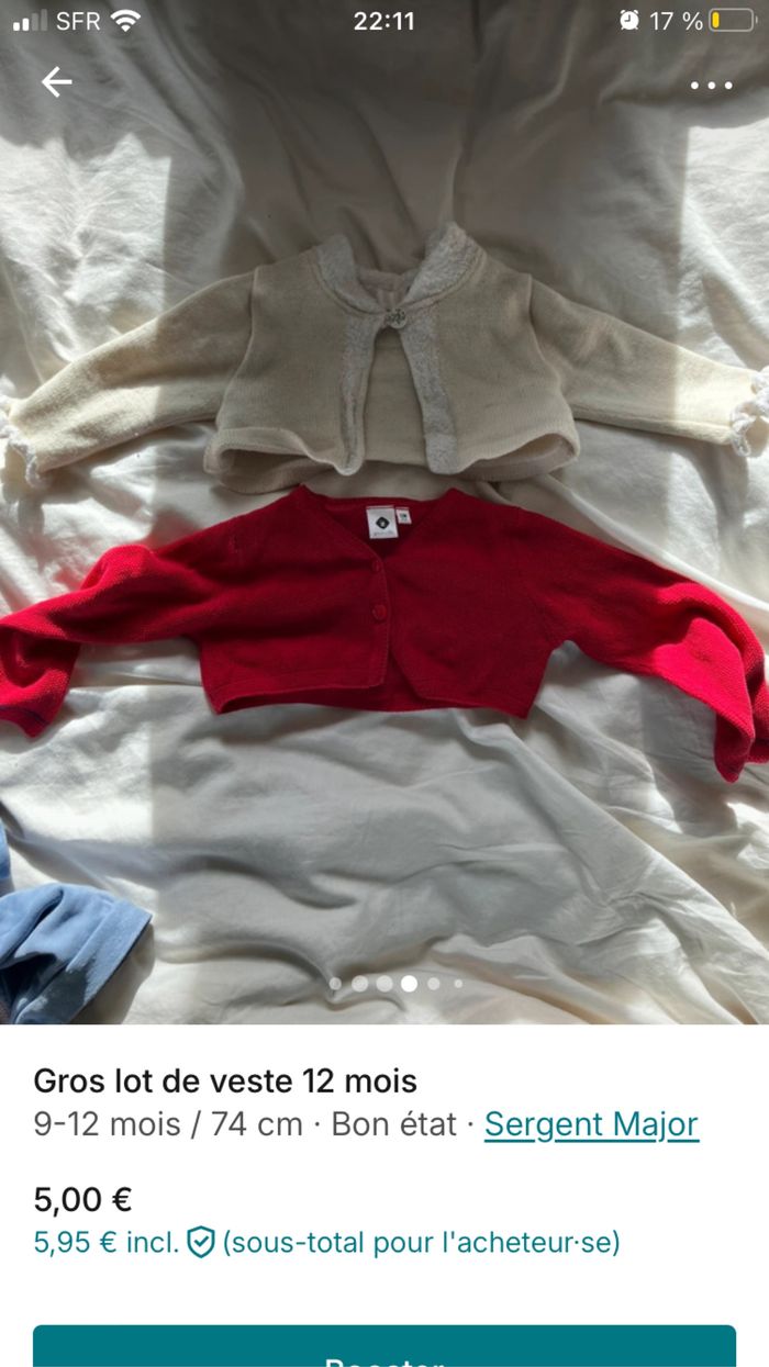 Veste courte 12 mois