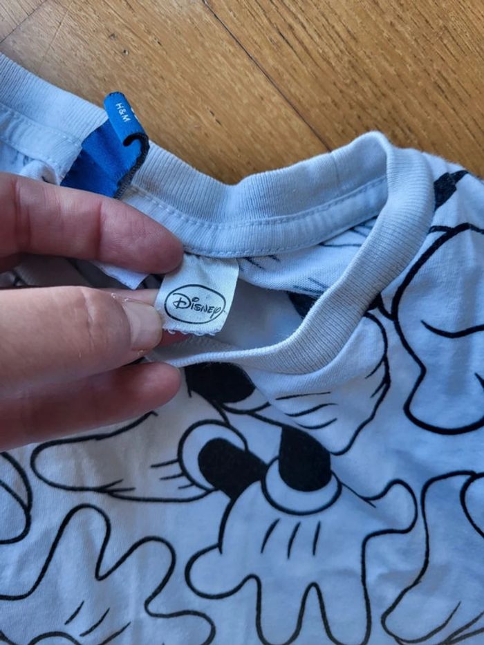 Tee shirt XS Mickey Disney blanc et noir - photo numéro 4