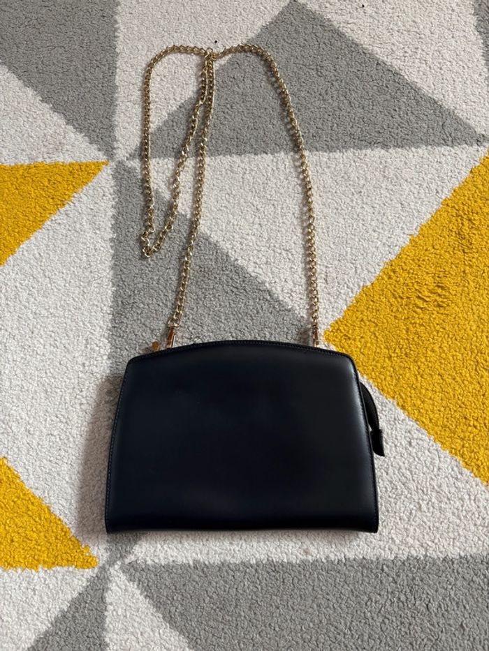 Sac à bandoulière en cuir synthétique bleu marine Lorella Pagano